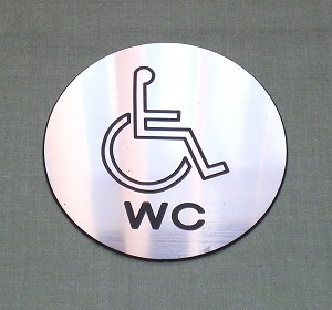 Circular Disabled Door Sign FREE Postage
